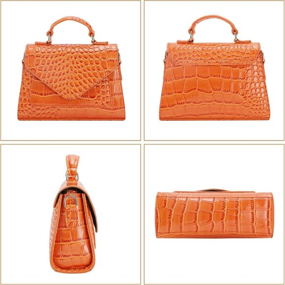 Crocodile Crossbody Shoulder Bags for Women, Small Trendy Purse for Phone, Women - Picture 7 of 8